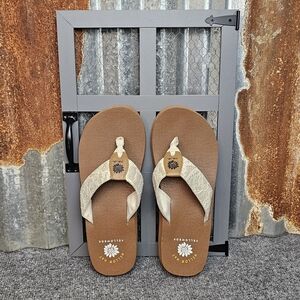 Step into Cloud Nine Comfort! New Yellow Box Mellow Mat Flip Flops (Size 9)